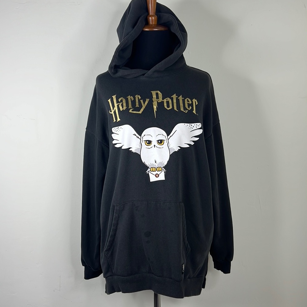 H&M x HARRY POTTER Hedwig Black Hoodie 18 (Y)